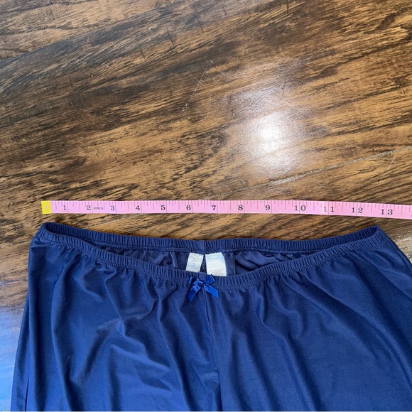 Ambrielle Blue Tankini Pajama Set with Lace Embroidered Details With Mini Bows - Picture 8 of 9